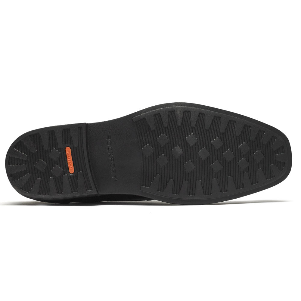 Rockport Oxfords For Mens Black - Slayter Apron Toe - YI3780541